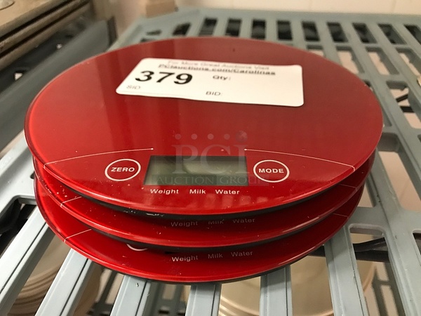 Three 11 Lbs Electronic Kitchen Scales