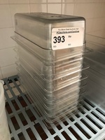 Eight 1/3 4" Plastic Insert Pans