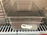Two Cambro Full Size 6" Plastic Insert Pans