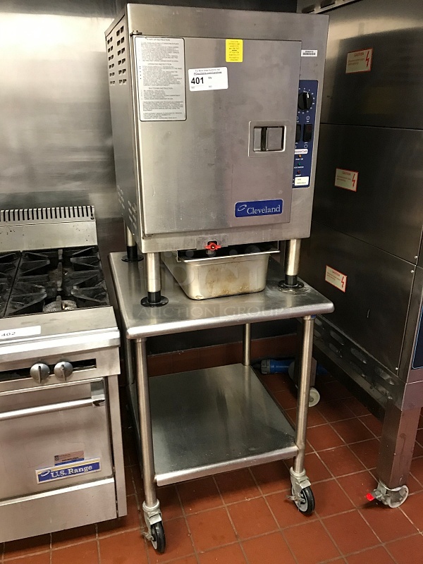 Cleveland 1SCE SteamCub Plus, Boilerless Connectionless Steamer, Electric 5 Pan Capacity on Equipment Stand, 208v 1ph, Tested & Working!