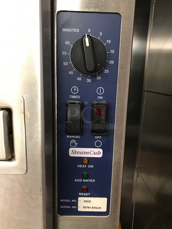 Cleveland 1SCE SteamCub Plus, Boilerless Connectionless Steamer, Electric 5 Pan Capacity on Equipment Stand, 208v 1ph, Tested & Working! - Image 3 of 6