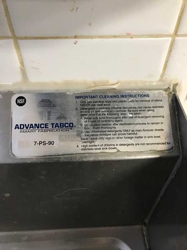 Advance Tabco Stainless Steel Pedestal Hand Sink w/ Foot Controls w/ Tork Pull Hand Towel Dispenser & Ecolab Automatic Hand Soap Dispenser  - Image 2 of 4