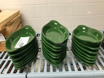 Twenty Two Green Porcelain Au Gratin Bowls