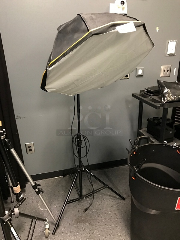 Impact Octacool-6 Fluorescent Light Kit with Octabox (6 Lamps) w/ Manfrotto Light Stand & Impact Diffuser