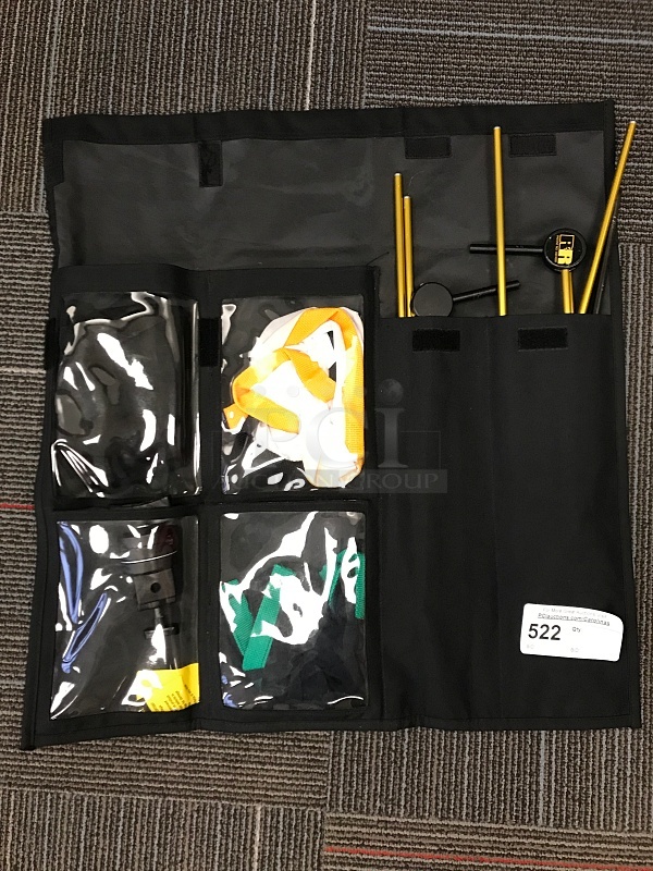 ROADRAGS consists of two folding 18"x24" frames, single scrim, double scrim, artificial silk, and flag with convenient carrying bag. - Image 1 of 2