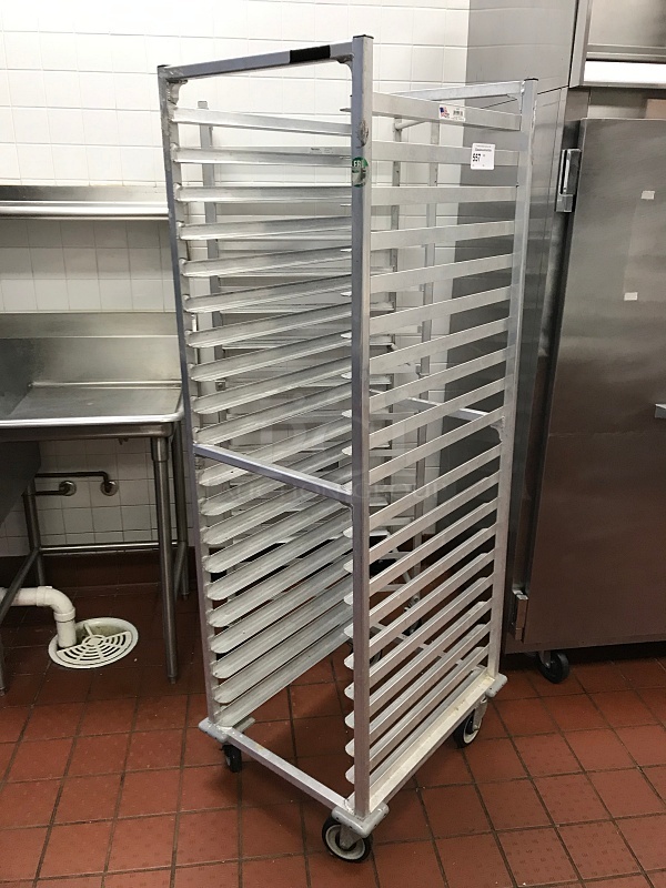 New Age Industrial Aluminum Welded Speed Rack on Casters