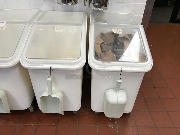 Two Cambro Dry Ingredient Bins on Casters w/ Scoop - Image 1 of 3