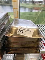 Six Half Size Stainless Steel Insert Pans