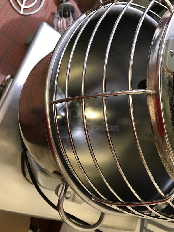 20 Qt Hobart HL200 Legacy Dough Mixer w/ Timer, Security Cage, Bowl & Attachments on Stainless Steel Equipment Stand w/ Casters, 120v 1ph, Tested & Working! (See Video) - Image 4 of 6