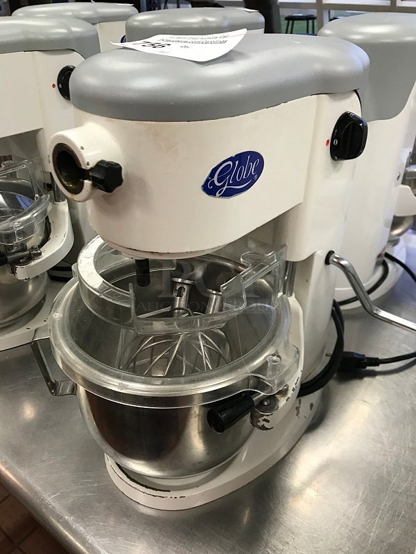 Globe SP5 Aluminum Gear Driven 5 Qt Commercial Countertop Mixer, Includes Attachments, 115v 1ph, Tested & Working! (See Video) - Image 1 of 3