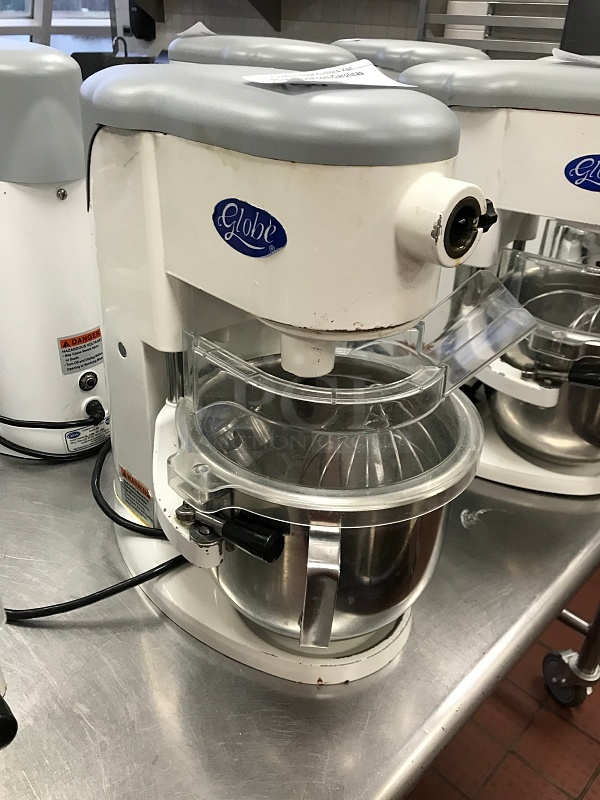 Globe SP5 Aluminum Gear Driven 5 Qt Commercial Countertop Mixer, Includes Attachments, 115v 1ph, Tested & Working! (See Video) - Image 2 of 3