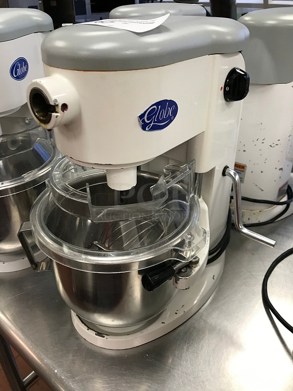 Globe SP5 Aluminum Gear Driven 5 Qt Commercial Countertop Mixer, Includes Attachments, 115v 1ph, Tested & Working! (See Video) - Image 1 of 3