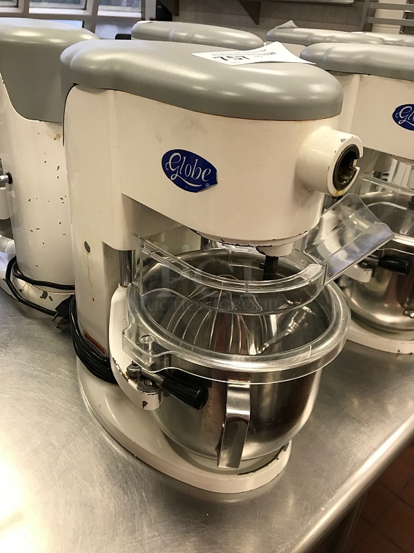Globe SP5 Aluminum Gear Driven 5 Qt Commercial Countertop Mixer, Includes Attachments, 115v 1ph, Tested & Working! (See Video) - Image 2 of 3