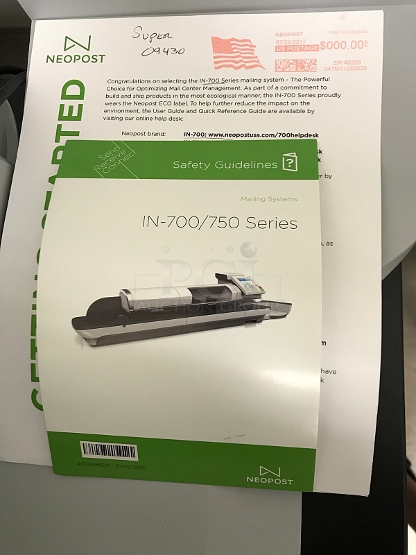 Neopost IN-700 Series Postal Scale & Meter System, 115v 1ph, Tested & Working! - Image 3 of 3