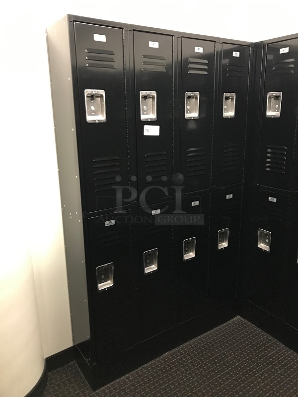 ASI Storage Solutions Black Double Tier Lockers (Lockers 39-46)