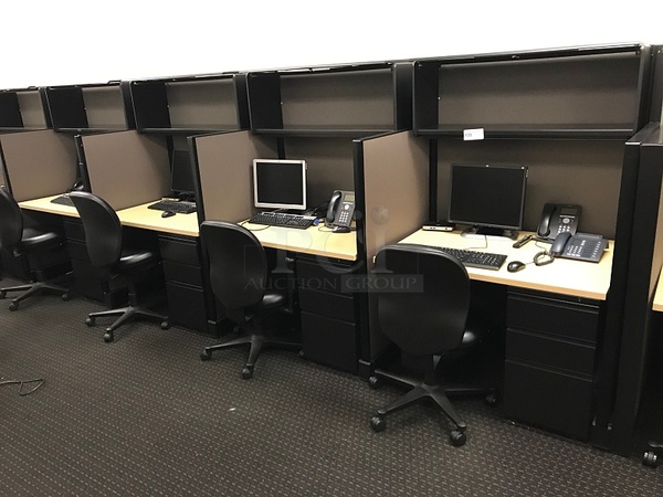 Herman Miller Workstation Cubicles w/ Drawers & Over Head Storage (already disassembled) (7x bid) - Image 3 of 3