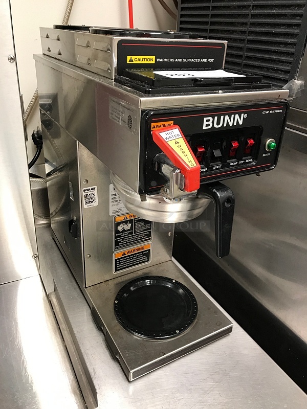 Bunn CWTF-DV Automatic Thermal Carafe Coffee Brewer w/ Two Warmer Hot Plates, 120v 1ph, Tested & Working!