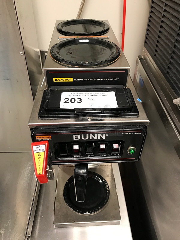 Bunn CWTF-DV Automatic Thermal Carafe Coffee Brewer w/ Two Warmer Hot Plates, 120v 1ph, Tested & Working! - Image 3 of 3