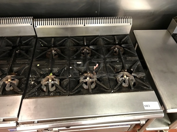 US Range 6 Burner Natural Gas Range w/ Standard Oven, Tested & Working! - Image 2 of 4