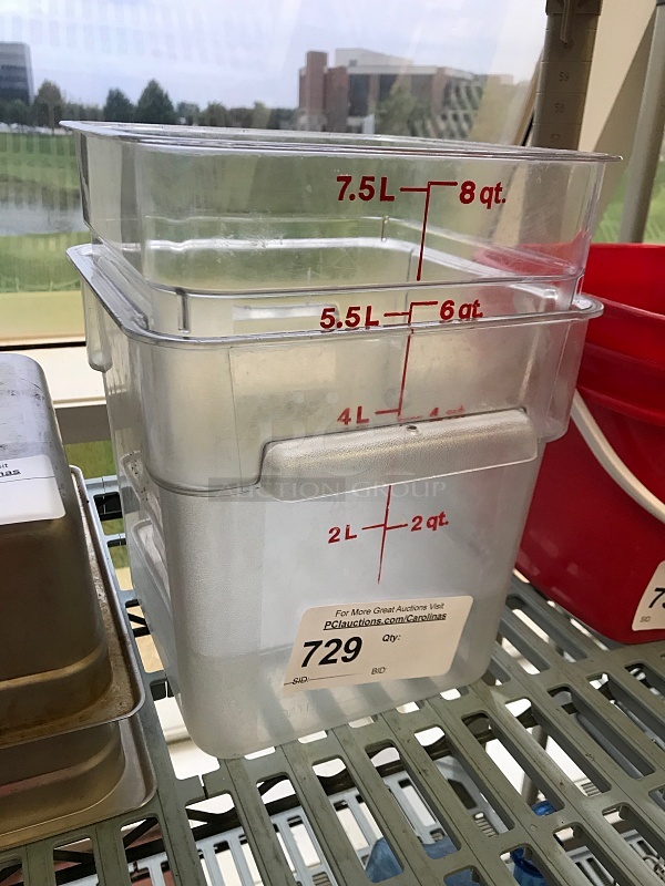 Two 8 Qt Ingredient Bins