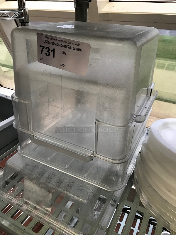 Two 12 Qt Ingredient Bins & Salad Bin