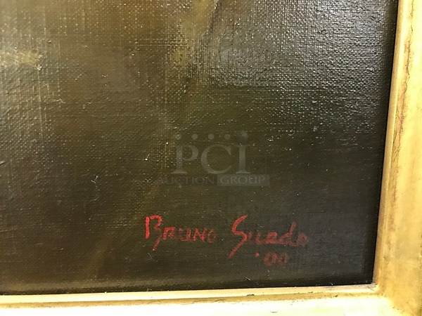 Original BRUNO SURDO Framed Oil on Canvas Painting. Signed from 2000.  Chicago's best contemporary artist!!  - Image 3 of 3