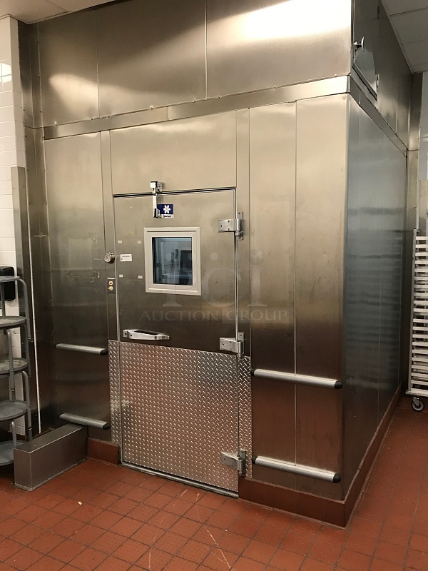 AMAZING CONDITION! Harford Combination Walk Through Cooler / Freezer Walk-In, 12' Refrigerator & 12' Freezer. Insulated Floor Throughout, 208V, Tested & Working! BUYER MUST DISASSEMBLE & REMOVE. (Racks NOT included) - Image 1 of 10