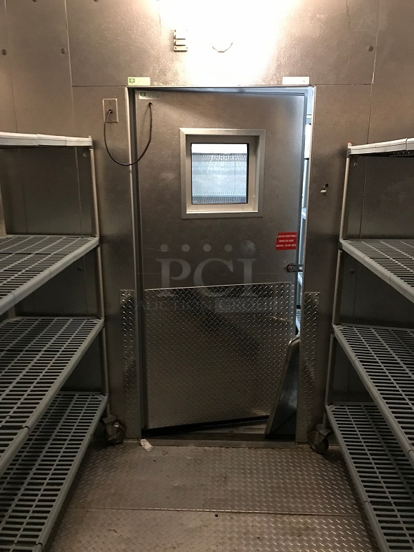 AMAZING CONDITION! Harford Combination Walk Through Cooler / Freezer Walk-In, 12' Refrigerator & 12' Freezer. Insulated Floor Throughout, 208V, Tested & Working! BUYER MUST DISASSEMBLE & REMOVE. (Racks NOT included) - Image 9 of 10