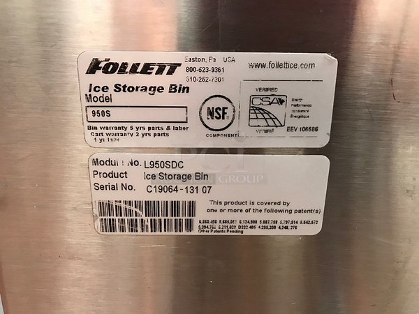 Follett Chewblet 1000 Lbs / Day Air Cooled  Ice Machine & Bin, 208v 1ph, Tested & Working! (See Video) - Image 4 of 5