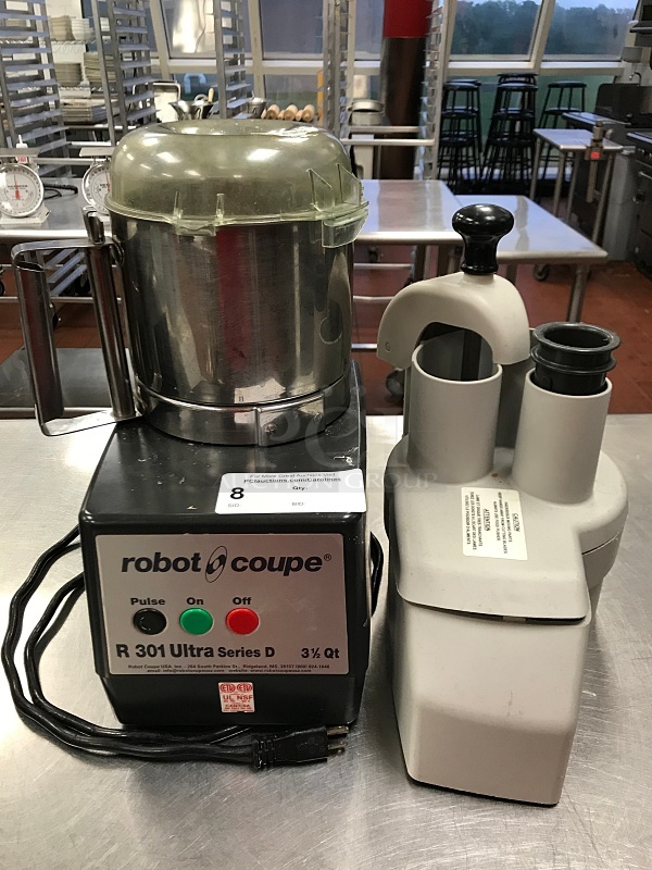 Robot Coupe R301 Series D Food Processor w/ Stainless Steel Bowl, 120v 1ph, Tested & Working! (See Video)