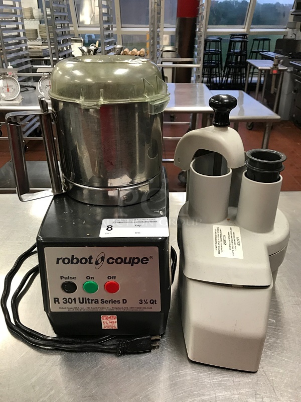 Robot Coupe R301 Series D Food Processor w/ Stainless Steel Bowl, 120v 1ph, Tested & Working! (See Video) - Image 1 of 3