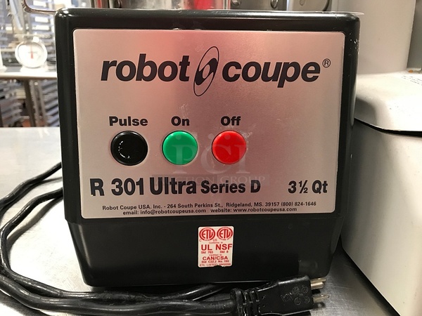 Robot Coupe R301 Series D Food Processor w/ Stainless Steel Bowl, 120v 1ph, Tested & Working! (See Video) - Image 2 of 3