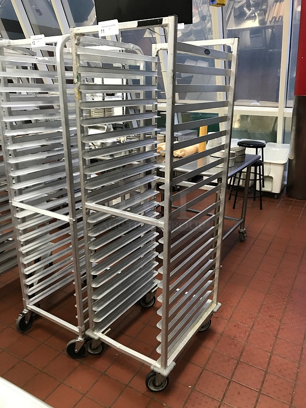 Welded Aluminum Speed Rack on casters