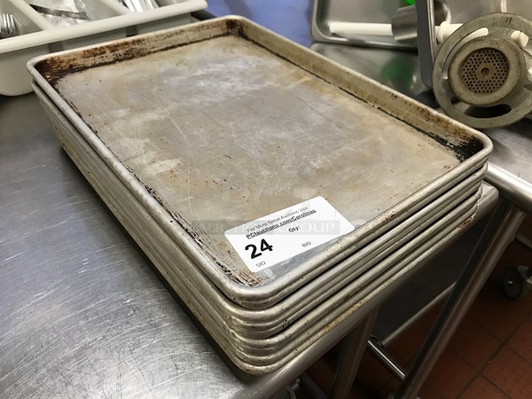 Nine Half Size Aluminum Sheet Pans - Image 1 of 1