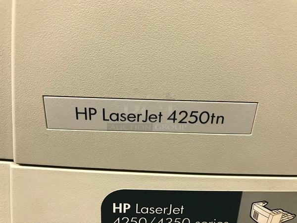 HP LaserJet 4250tn B&W Printer w/ Extra 500-Sheet Tray, 45 ppm print speed, up to 1,200 dpi resolution, 115v 1ph, Tested & Working! - Image 3 of 3