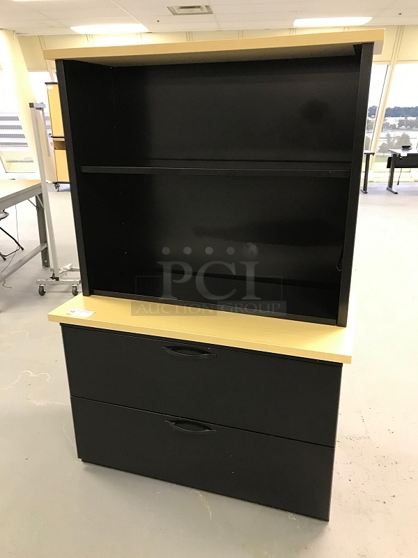 Herman Miller Bookcase w/ Two Drawer Lateral Filing Cabinet - Image 1 of 1