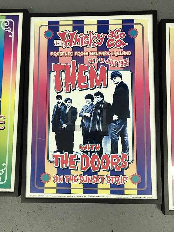 Three Whisky a Go Go Band Framed Posters, Creme 1967, Them w/ The Doors 1966, Jimi Hendrix Experience 1967 - Image 3 of 4