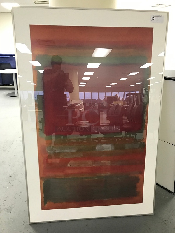 Large Abstract Framed Poster - Image 1 of 1