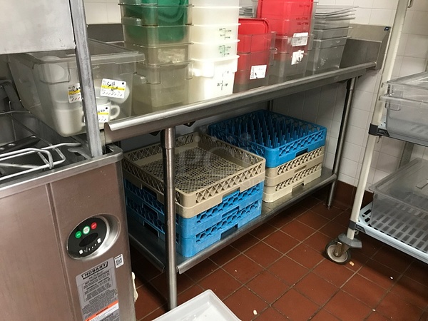 Clean & Dirty Side Dish Machine Tables w/ Rinse Sink, Insinkerator & Pre Rinse Spray Arm - Image 6 of 6