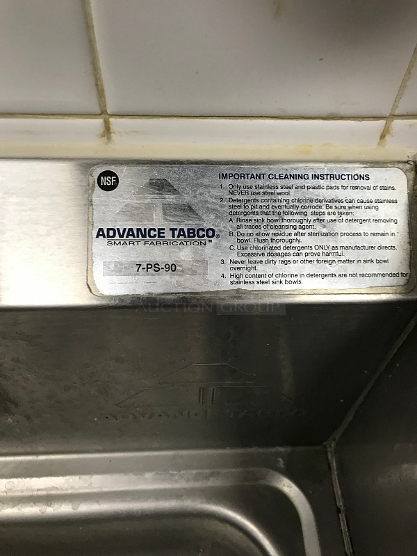 Advance Tabco Stainless Steel Pedestal Hand Sink w/ Foot Controls w/ Tork Pull Hand Towel Dispenser & Ecolab Automatic Hand Soap Dispenser - Image 3 of 4