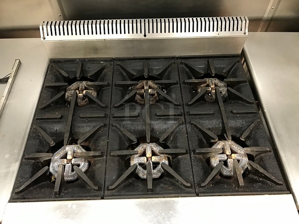 US Range 6 Burner Natural Gas Range w/ Standard Oven, Tested & Working! - Image 2 of 4