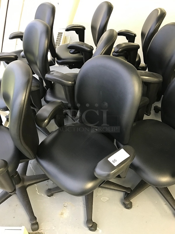Three Herman Miller Vinyl Task Chairs w/ Arms - Image 1 of 1