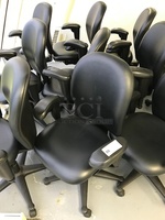 Three Herman Miller Vinyl Task Chairs w/ Arms