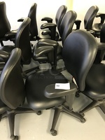 Three Herman Miller Vinyl Task Chairs w/ Arms