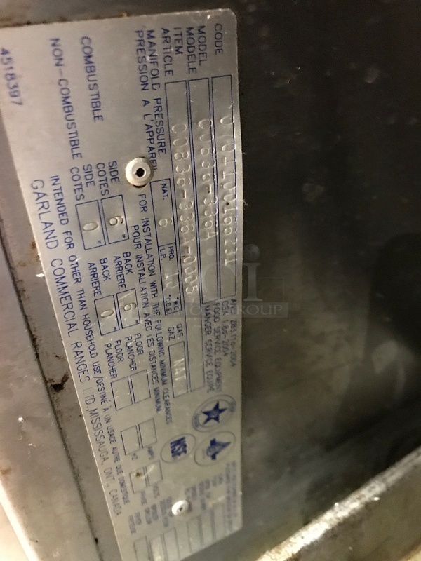 U. S. Range Natural Gas 36" Cuisine Series Range Match Lava Rock Charbroiler w/ Adjustable Grates & Storage Base, 90,000 BTU, Tested & Working! - Image 4 of 4