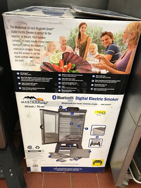 Masterbuilt 30" Bluetooth Smart Digital Electric Smoker, 120v 1ph, Tested & Working! - Image 3 of 3