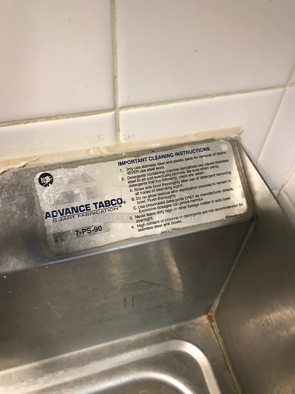 Advance Tabco Stainless Steel Pedestal Hand Sink w/ Foot Controls w/ Tork Pull Hand Towel Dispenser & Ecolab Automatic Hand Soap Dispenser - Image 3 of 4