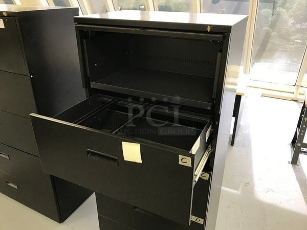 30" Four Drawer Lateral Filing Cabinet w/ Top Storage Shelf (3x bid) - Image 2 of 2