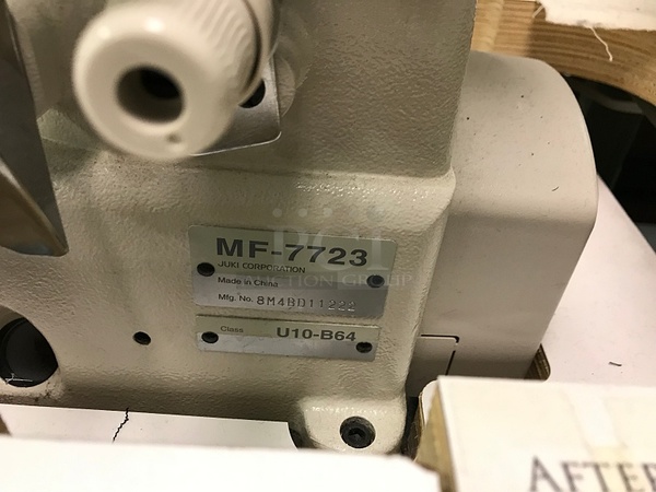 Juki MF-7523 3 Needle Coverstitch Industrial Machine w/ Table & Motor, 115v 1ph, Tested & Working! - Image 3 of 3