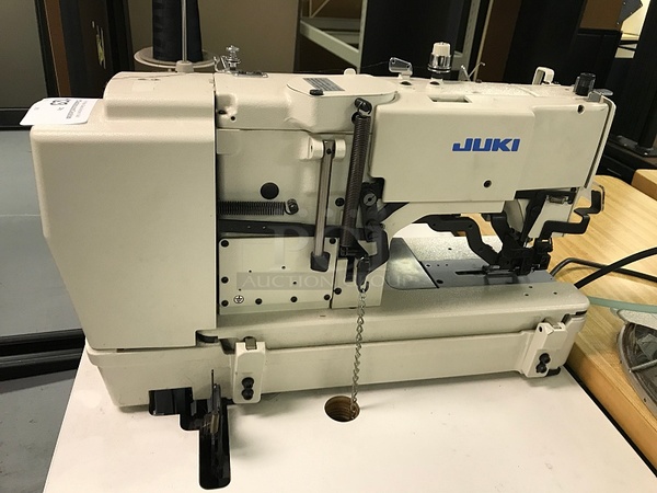 Juki LBH-783 Single Needle Lockstitch Buttonholing Industrial Machine Includes Table & Servo Motor, 115v 1ph, Tested & Working! - Image 2 of 4